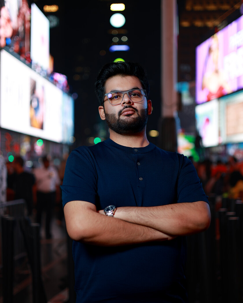 Shujain Ali in Times Square, New York